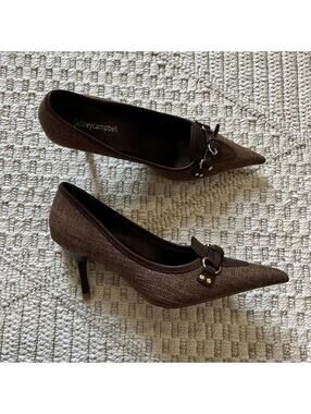 Jeffrey Campbell Walk-Thru Pump in Brown